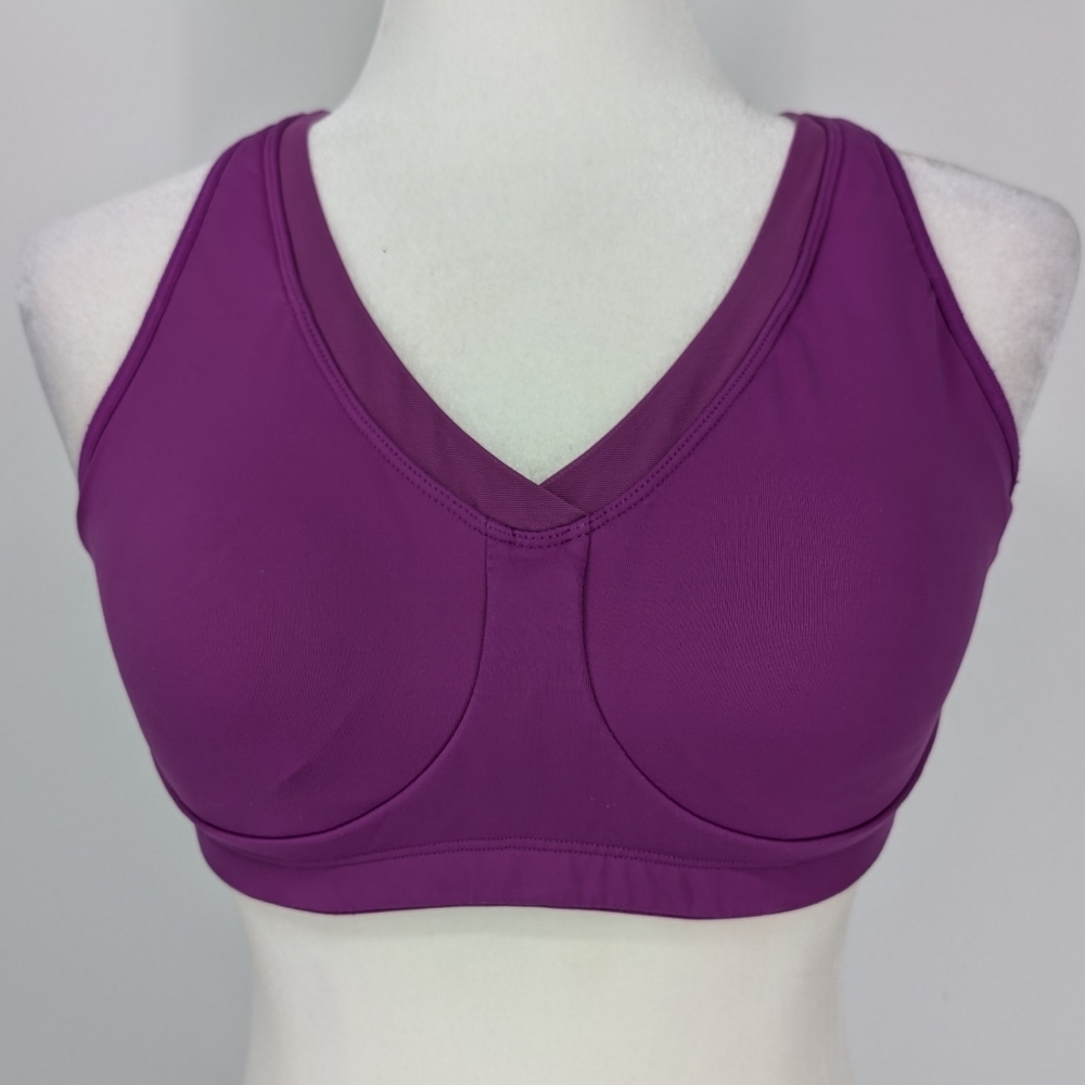 Athleta Purple Racerback Activewear Athletic Sports Bra Removable Pads 36C